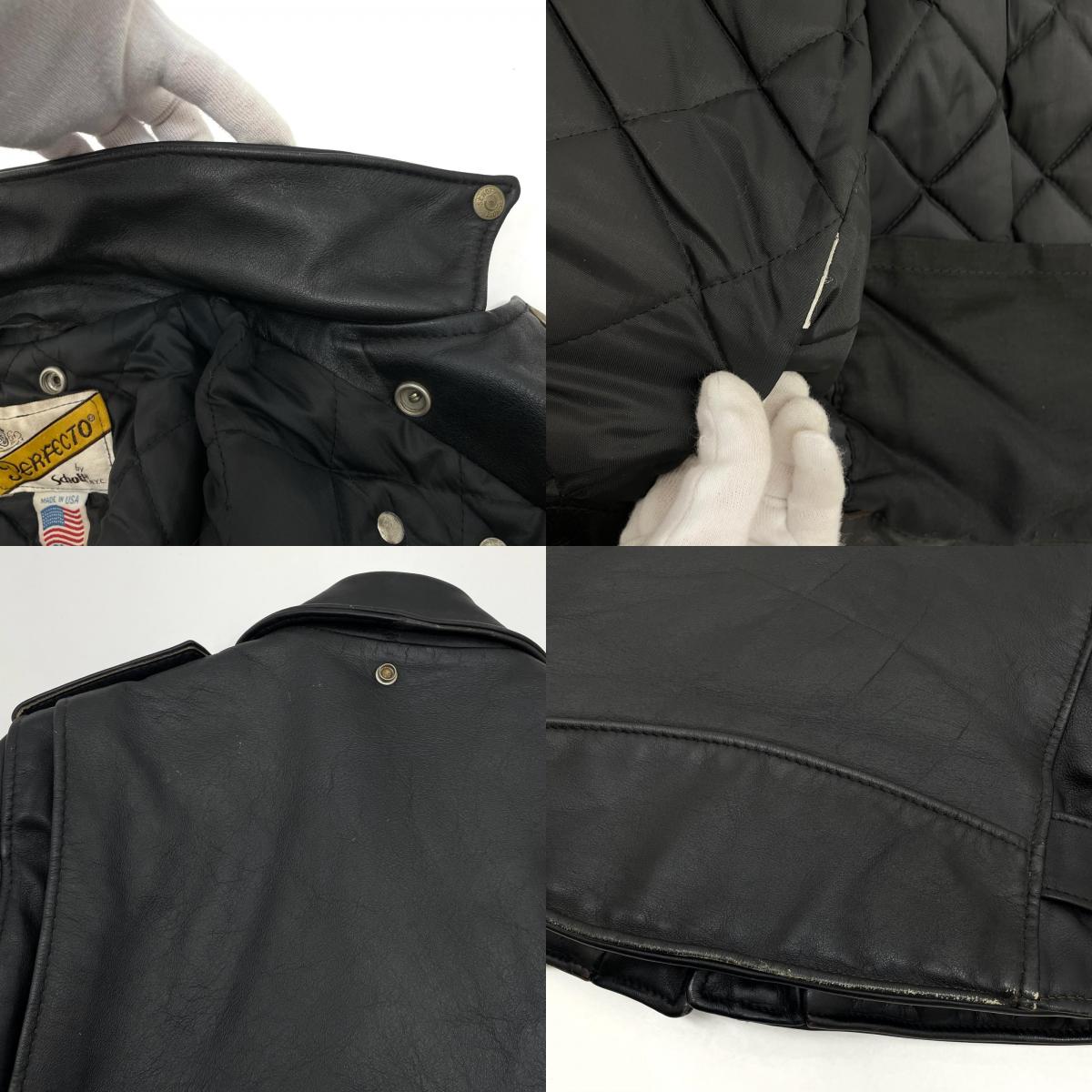 【中古】schott | ショット Perfecto レザージャケット ブラック サイズ：34【尾張小牧店】