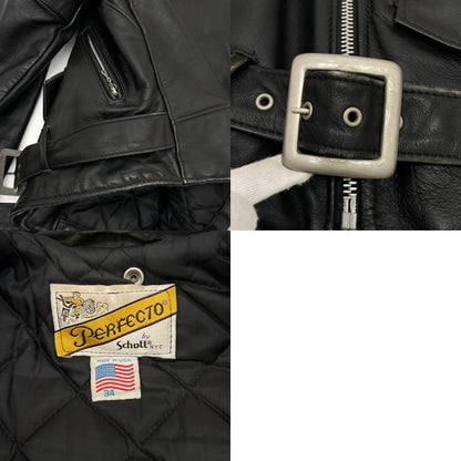 【中古】schott | ショット Perfecto レザージャケット ブラック サイズ：34【尾張小牧店】