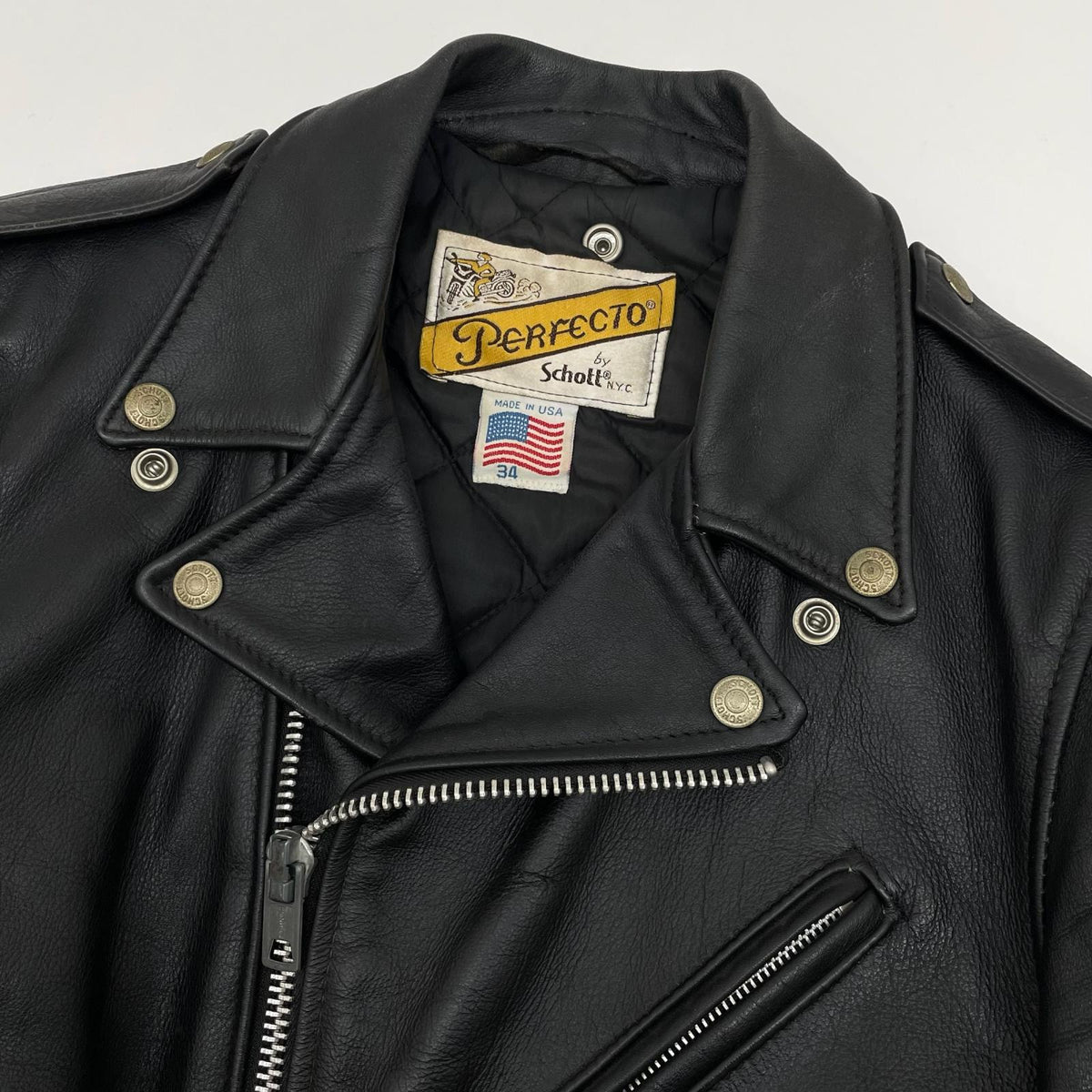 【中古】schott | ショット Perfecto レザージャケット ブラック サイズ：34【尾張小牧店】