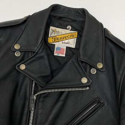 【中古】schott | ショット Perfecto レザージャケット ブラック サイズ：34【尾張小牧店】