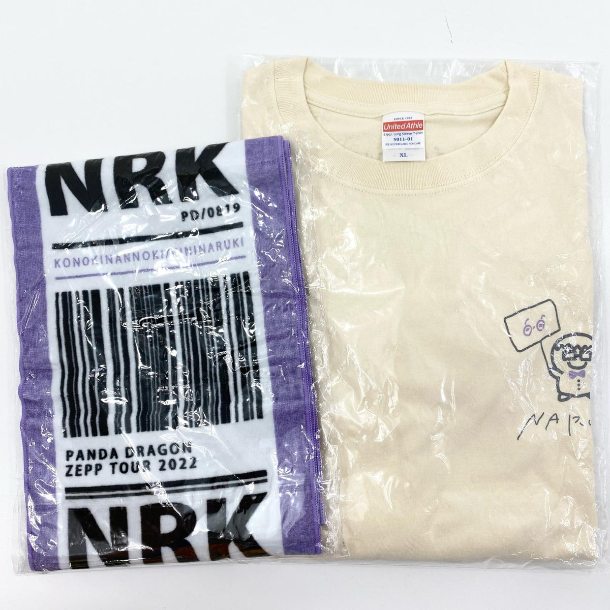 アイドルグッズ 【中古】パンダドラゴン なるき 生誕ロングTシャツ XLサイズ ZEPP TOUR 2022 タオル ２点セット 未開封【尾張小牧店】【アイドル】【専】【尾張小牧店】