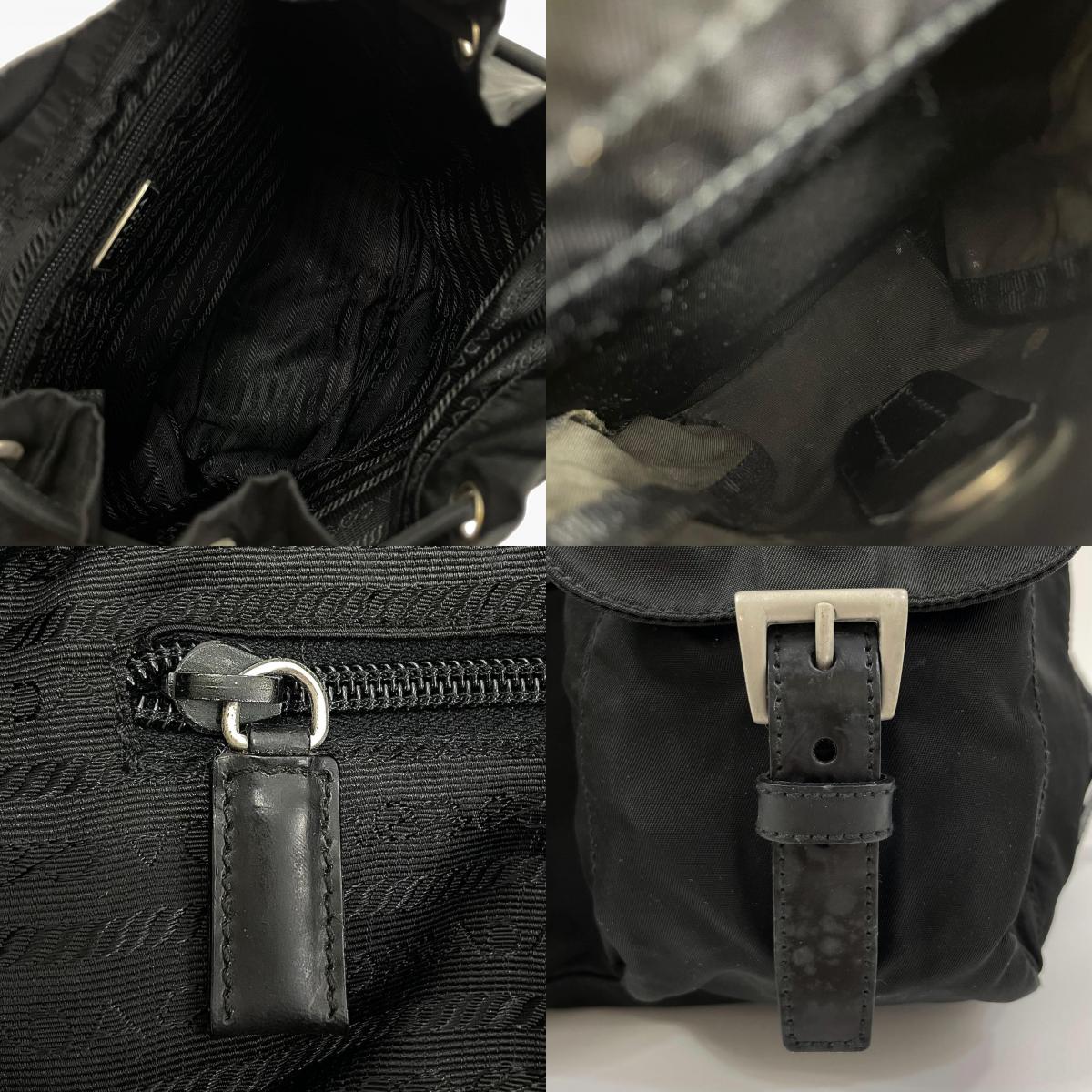 【中古】PRADA | プラダ リュック テスート デイパック バックパック B6677 ブラック【尾張小牧店】