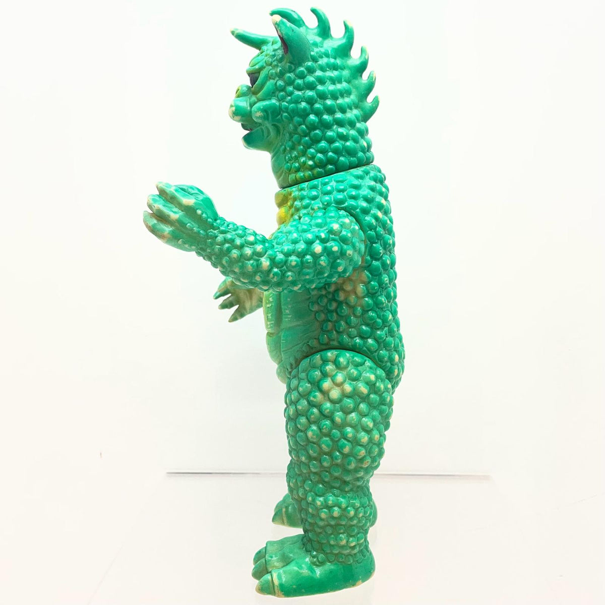 【尾張小牧店】当時物 島田トーイ 凶悪怪獣 ガバラ STソフビ ひよこマーク クリーム型×全身緑スプレー ゴジラ【レトロ】【中古】