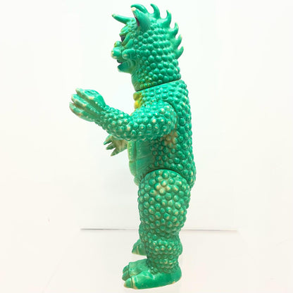 【尾張小牧店】当時物 島田トーイ 凶悪怪獣 ガバラ STソフビ ひよこマーク クリーム型×全身緑スプレー ゴジラ【レトロ】【中古】
