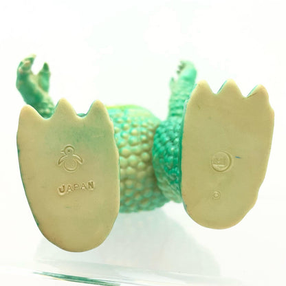 【尾張小牧店】当時物 島田トーイ 凶悪怪獣 ガバラ STソフビ ひよこマーク クリーム型×全身緑スプレー ゴジラ【レトロ】【中古】