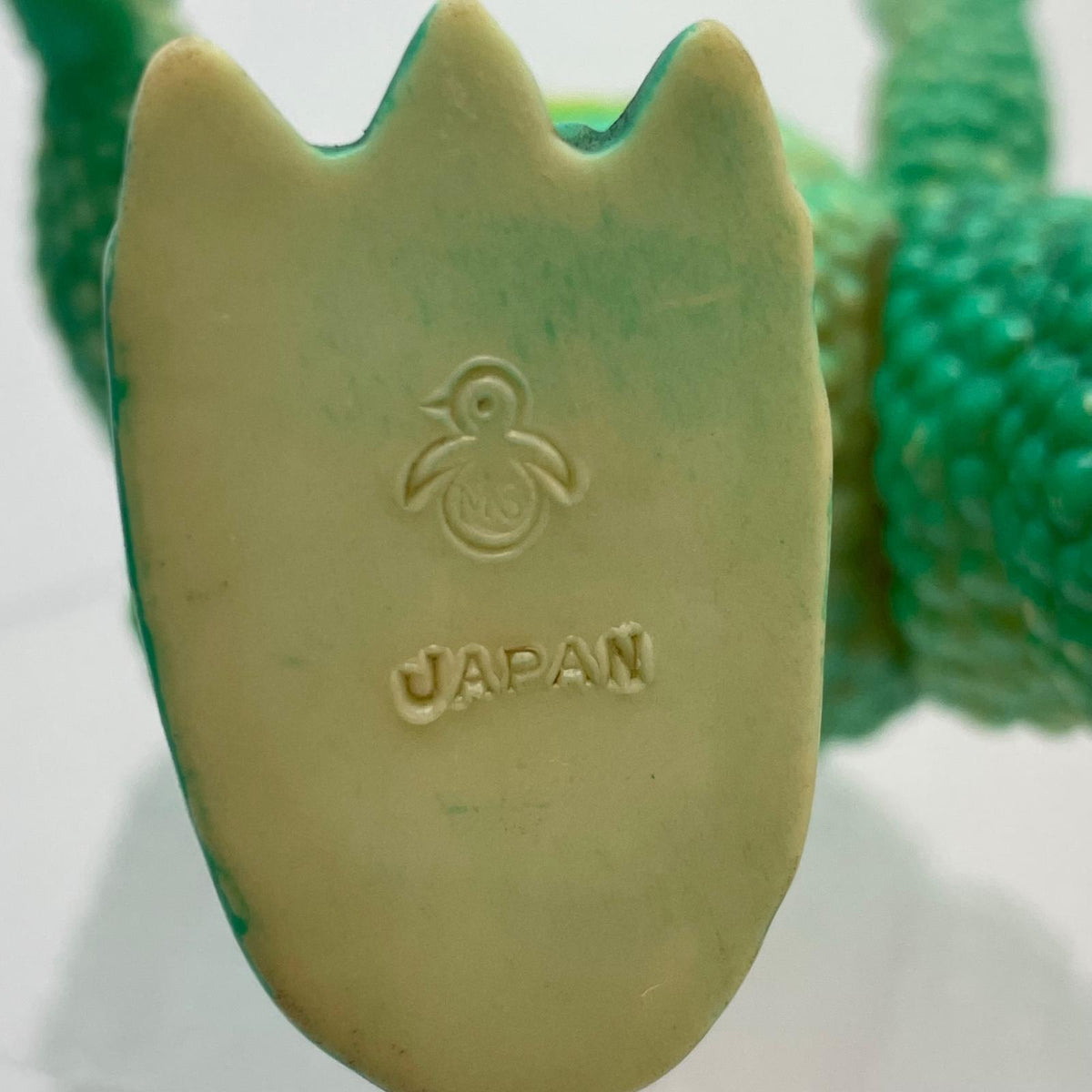 【尾張小牧店】当時物 島田トーイ 凶悪怪獣 ガバラ STソフビ ひよこマーク クリーム型×全身緑スプレー ゴジラ【レトロ】【中古】