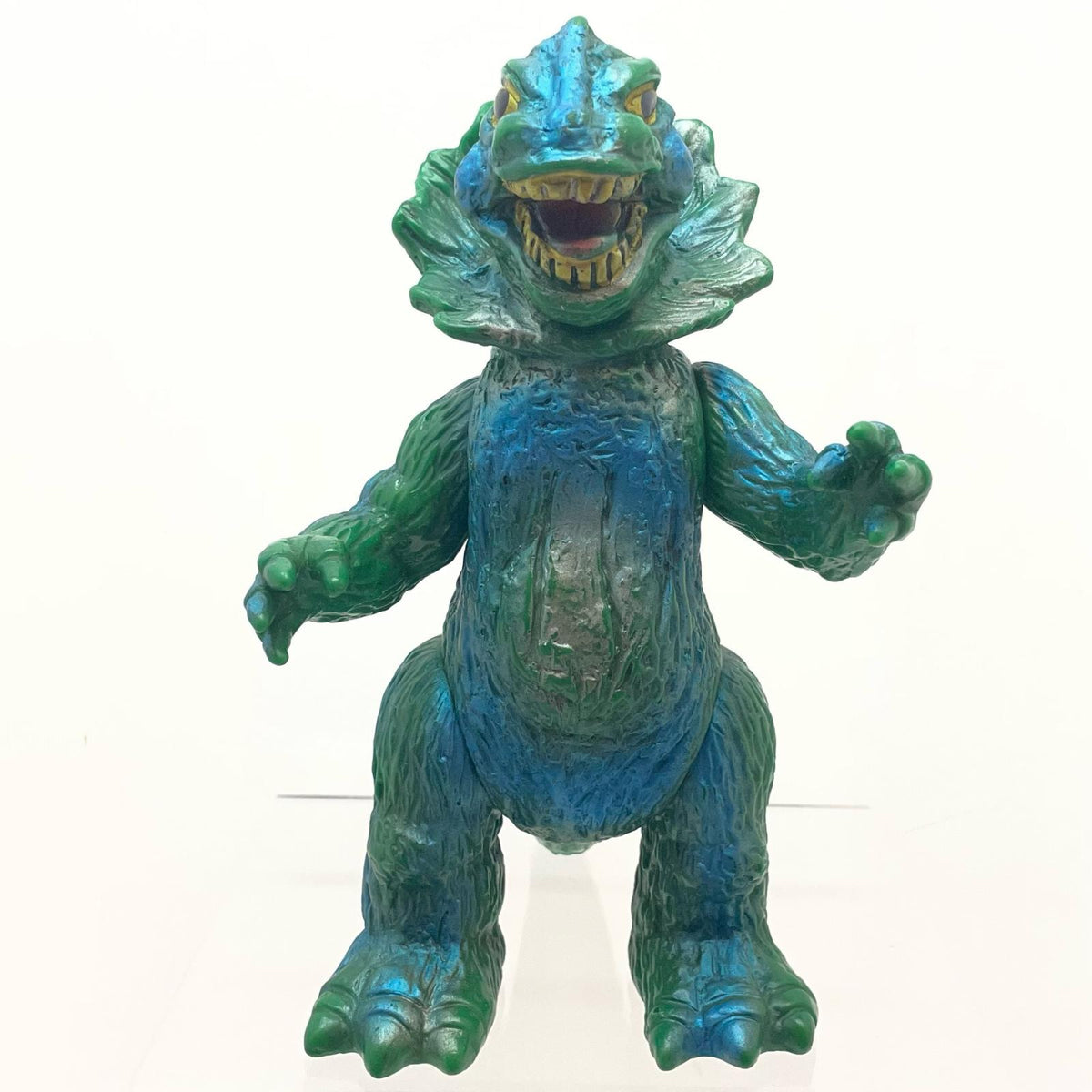 【尾張小牧店】当時物 ブルマァク エリ巻恐竜 ジラース STソフビ 緑成型×青銀スプレー ウルトラマン【レトロ】【中古】