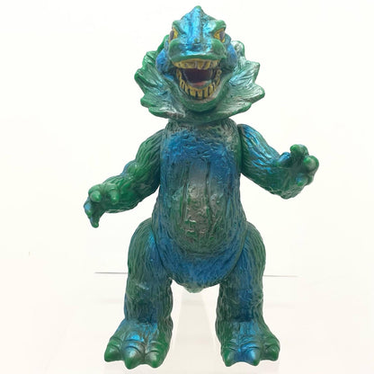 【尾張小牧店】当時物 ブルマァク エリ巻恐竜 ジラース STソフビ 緑成型×青銀スプレー ウルトラマン【レトロ】【中古】