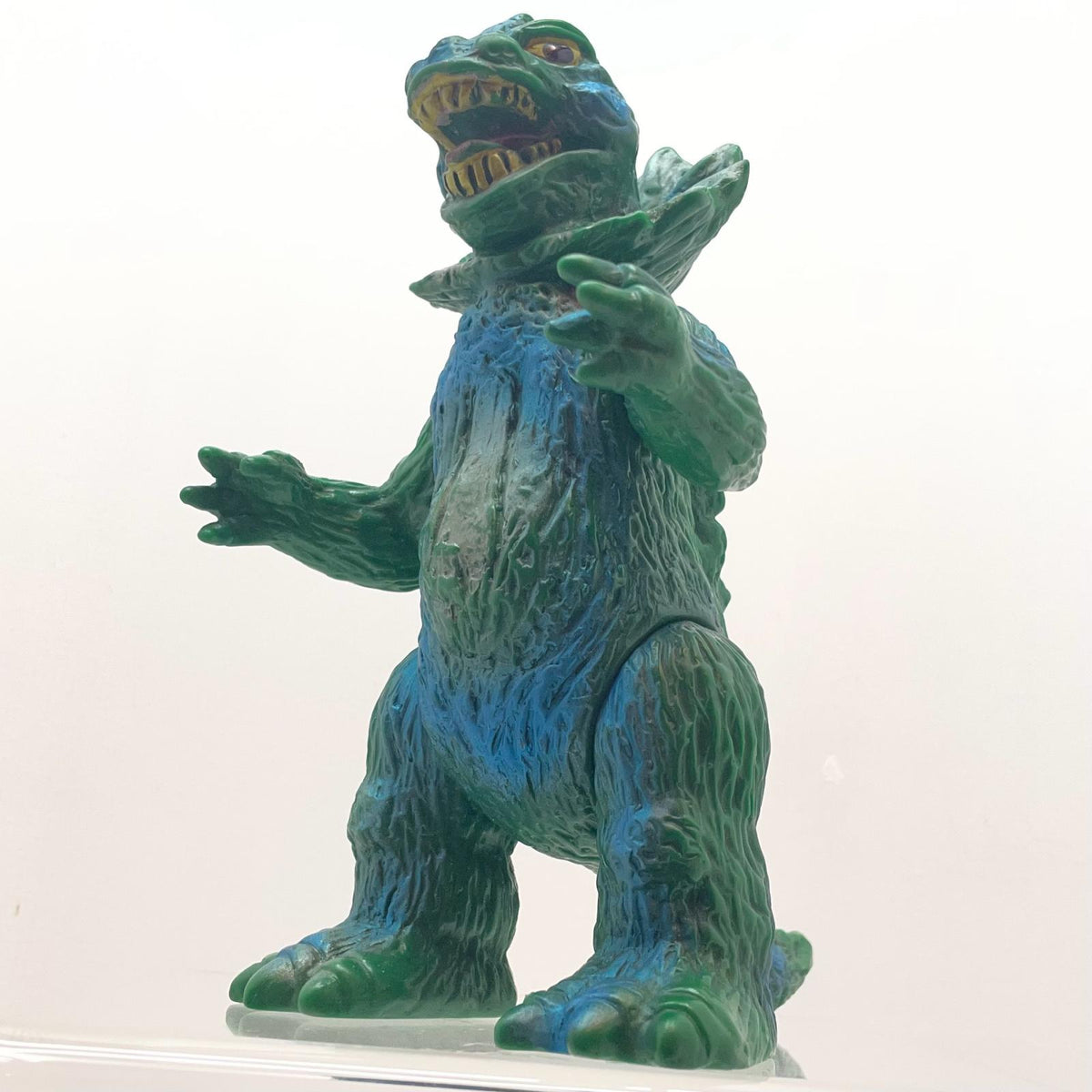 【尾張小牧店】当時物 ブルマァク エリ巻恐竜 ジラース STソフビ 緑成型×青銀スプレー ウルトラマン【レトロ】【中古】