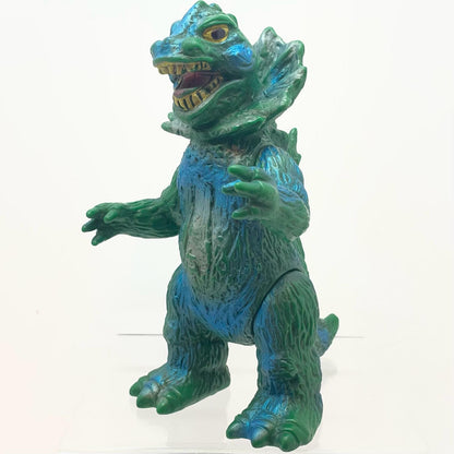 【尾張小牧店】当時物 ブルマァク エリ巻恐竜 ジラース STソフビ 緑成型×青銀スプレー ウルトラマン【レトロ】【中古】