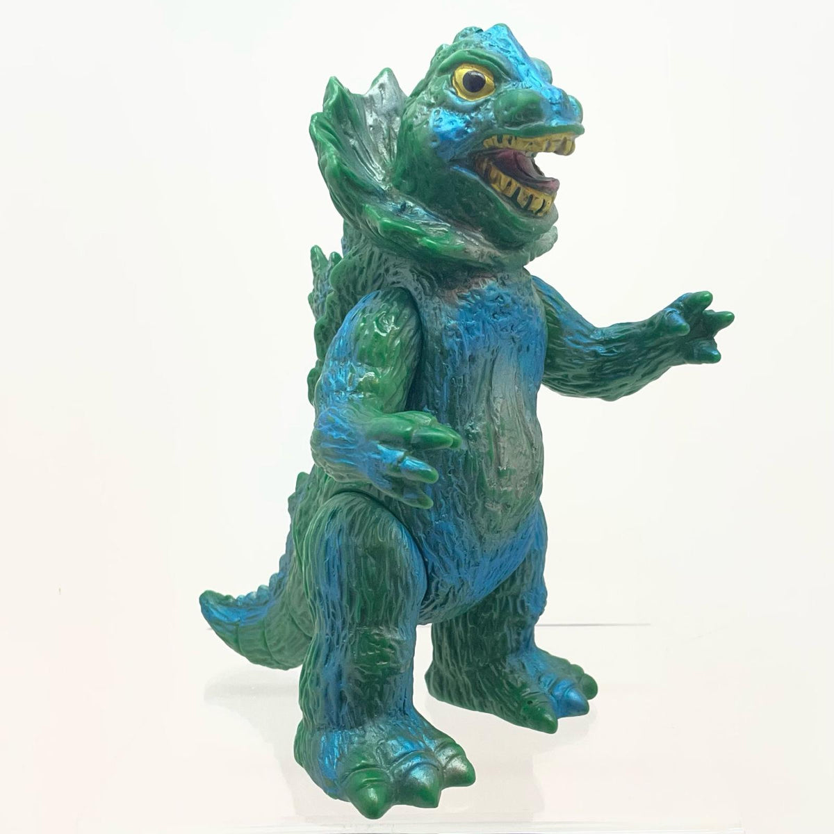 【尾張小牧店】当時物 ブルマァク エリ巻恐竜 ジラース STソフビ 緑成型×青銀スプレー ウルトラマン【レトロ】【中古】