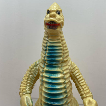 【尾張小牧店】当時物 ブルマァク どくろ怪獣 レッドキング STソフビ クリーム成型×青スプレー ウルトラマン【レトロ】【中古】