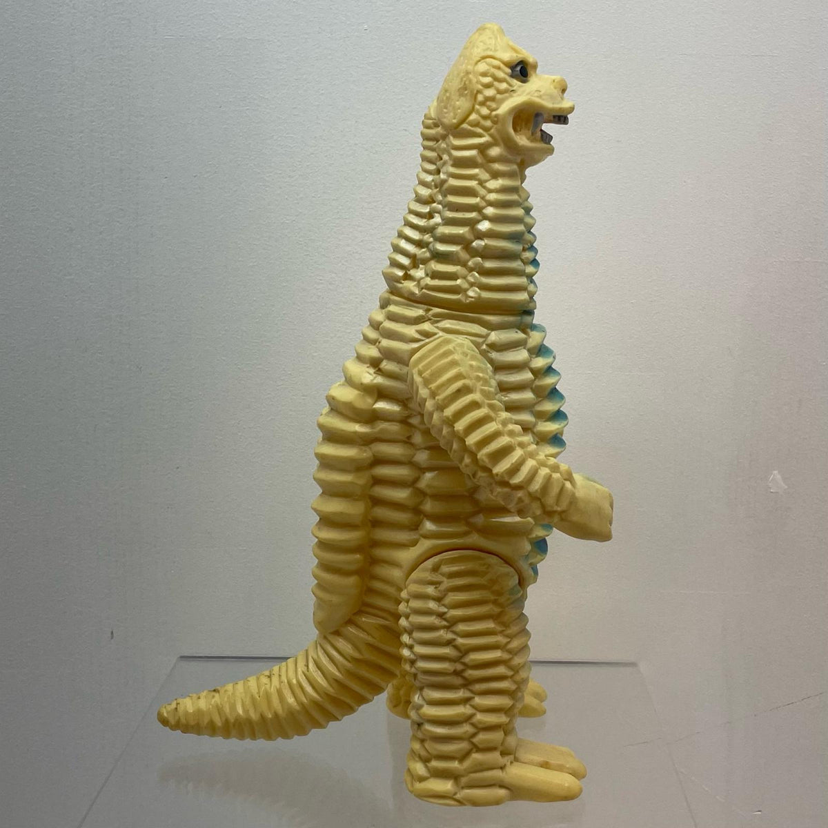 【尾張小牧店】当時物 ブルマァク どくろ怪獣 レッドキング STソフビ クリーム成型×青スプレー ウルトラマン【レトロ】【中古】