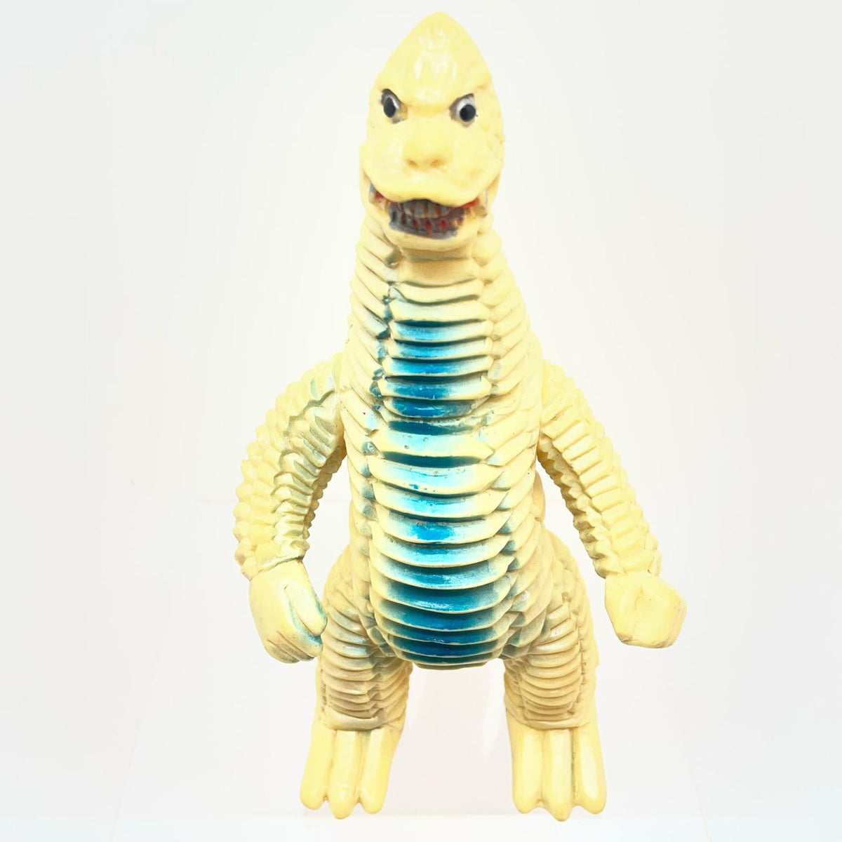【尾張小牧店】当時物 ブルマァク どくろ怪獣 レッドキング STソフビ クリーム成型×青スプレー ウルトラマン【レトロ】【中古】