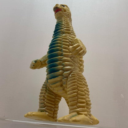 【尾張小牧店】当時物 ブルマァク どくろ怪獣 レッドキング STソフビ クリーム成型×青スプレー ウルトラマン【レトロ】【中古】