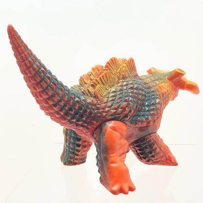 【尾張小牧店】当時物 ブルマァク 核怪獣 ギラドラス STソフビ オレンジ成型×深緑スプレー ウルトラセブン【レトロ】【中古】