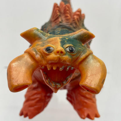 【尾張小牧店】当時物 ブルマァク 核怪獣 ギラドラス STソフビ オレンジ成型×深緑スプレー ウルトラセブン【レトロ】【中古】