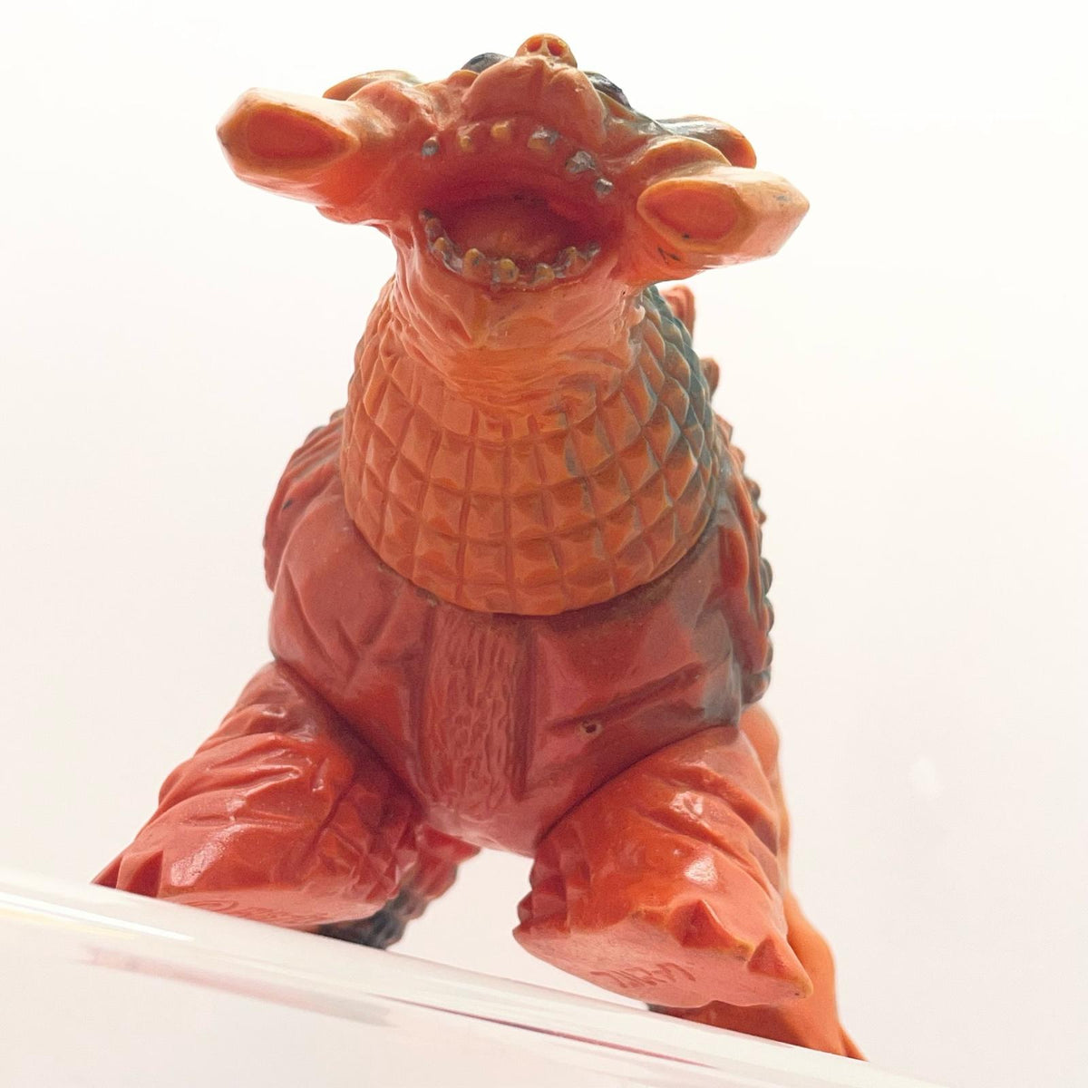 【尾張小牧店】当時物 ブルマァク 核怪獣 ギラドラス STソフビ オレンジ成型×深緑スプレー ウルトラセブン【レトロ】【中古】