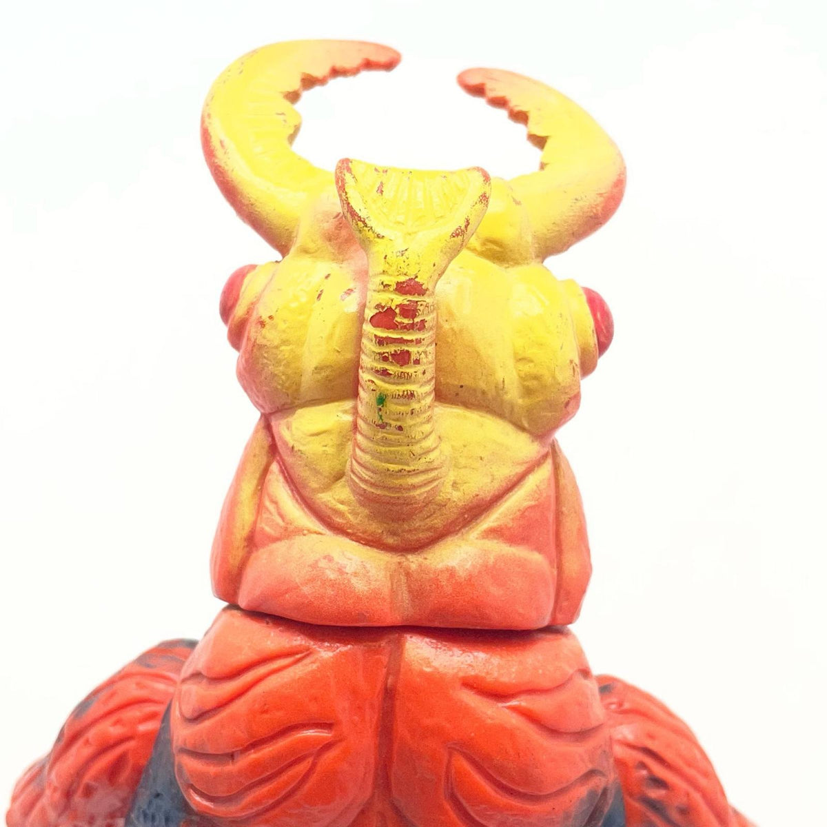 【尾張小牧店】当時物 ブルマァク 昆虫怪獣 ノコギリン STソフビ オレンジ成型 「名前あり」 帰ってきたウルトラマン【レトロ】【中古】