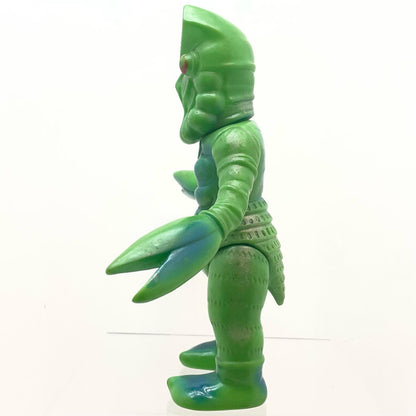 【尾張小牧店】当時物 マルサン 宇宙忍者 バルタン星人 STソフビ 緑成型×青銀スプレー ウルトラマン【レトロ】【中古】