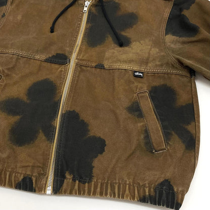 【中古】STUSSY | ステューシー FLORAL DYE WORK JACKET ワークジャケット ブラウン サイズ：L【尾張小牧店】