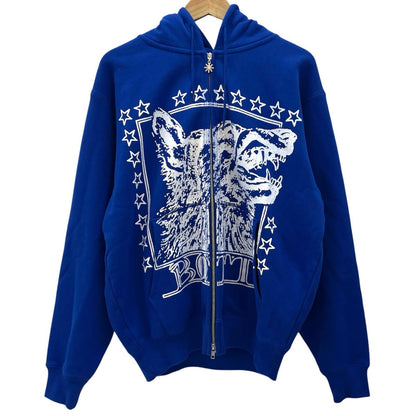 【中古】BoTT | ボット WOLF ZIP HOODIE 長袖パーカー ブルー サイズ：L【尾張小牧店】