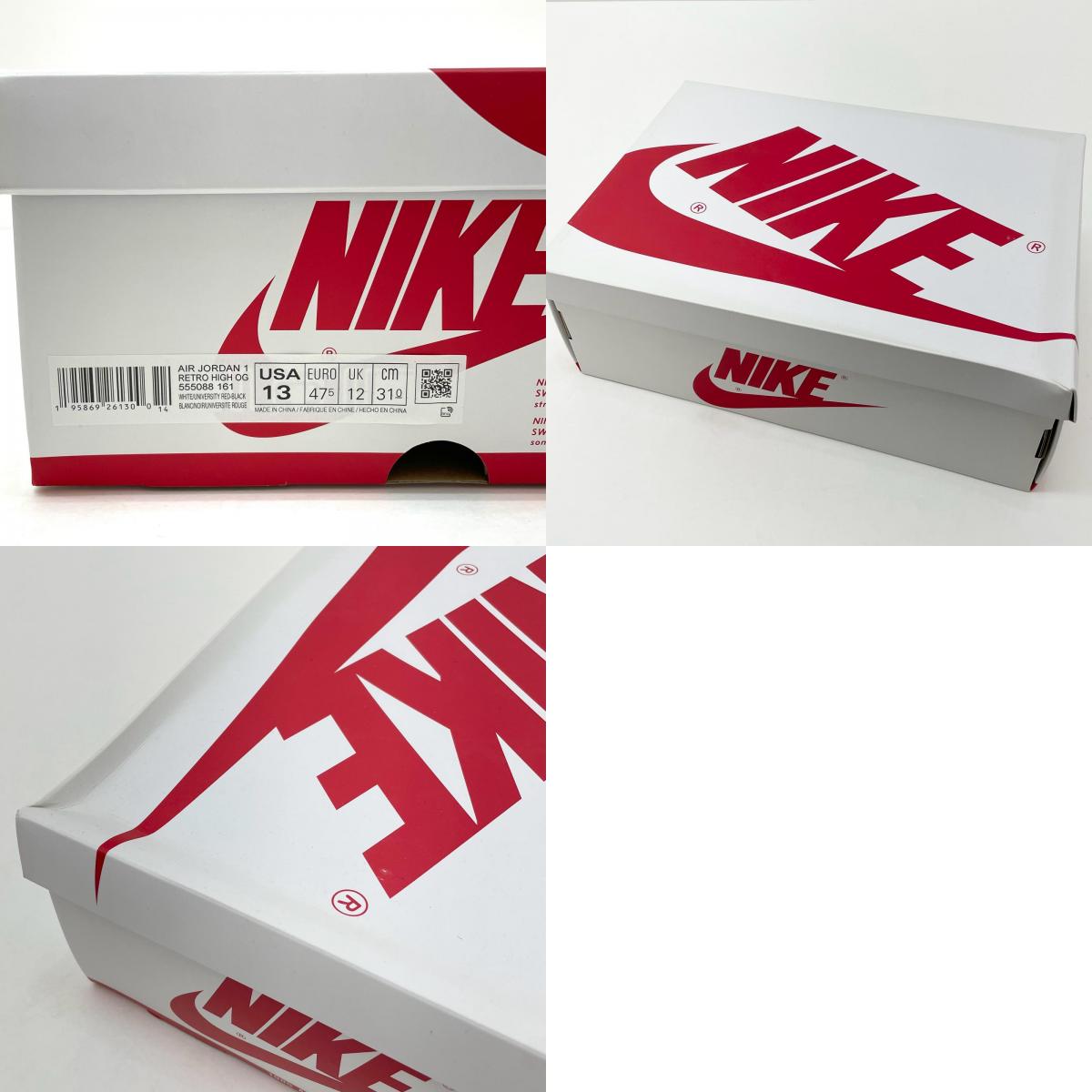 【中古】NIKE | ナイキ Air Jordan 1 High OG "Heritage"/エアジョーダン1 ハイ OG "ヘリテージ"　スニーカー 靴　555088-161 ホワイト×レッド 31cm【尾張小牧店】【専】