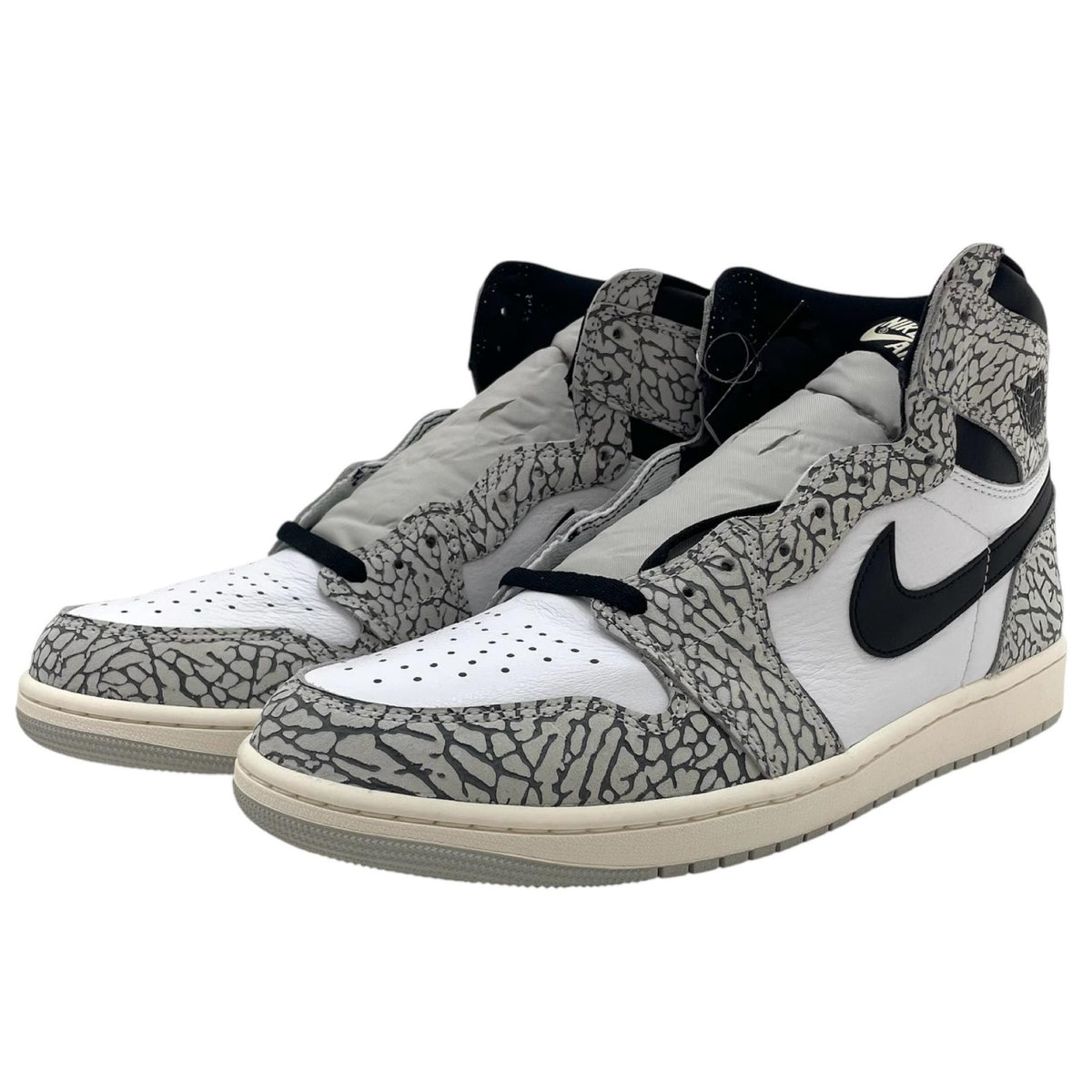 【中古】NIKE | ナイキ Air Jordan 1 High OG "White Cement/Safari"　エアジョーダン1 ハイ OG "ホワイトセメント/サファリ"　スニーカー 靴　DZ5485-052 グレー×ホワイト×ブラック 30cm【尾張小牧店】【専】