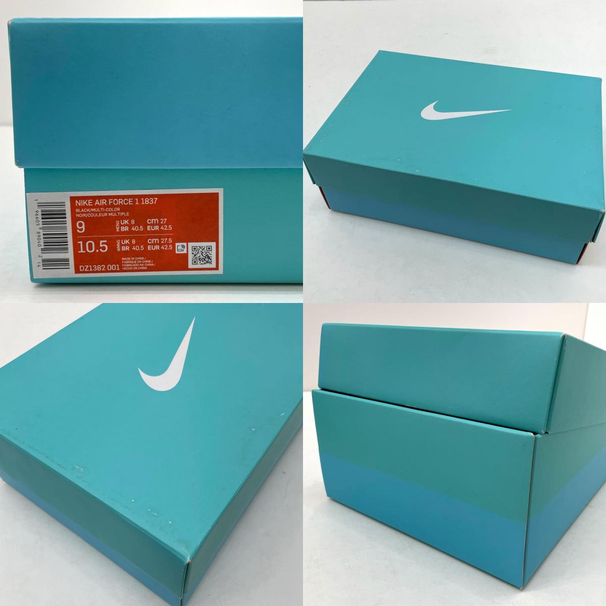 【中古】NIKE×Tiffany & Co. | ナイキ×ティファニー Air Force 1 Low "1837"/エアフォース1 ロー "1837" スニーカー 靴　DZ1382-001 ブラック×ティファニーブルー 27cm【尾張小牧店】