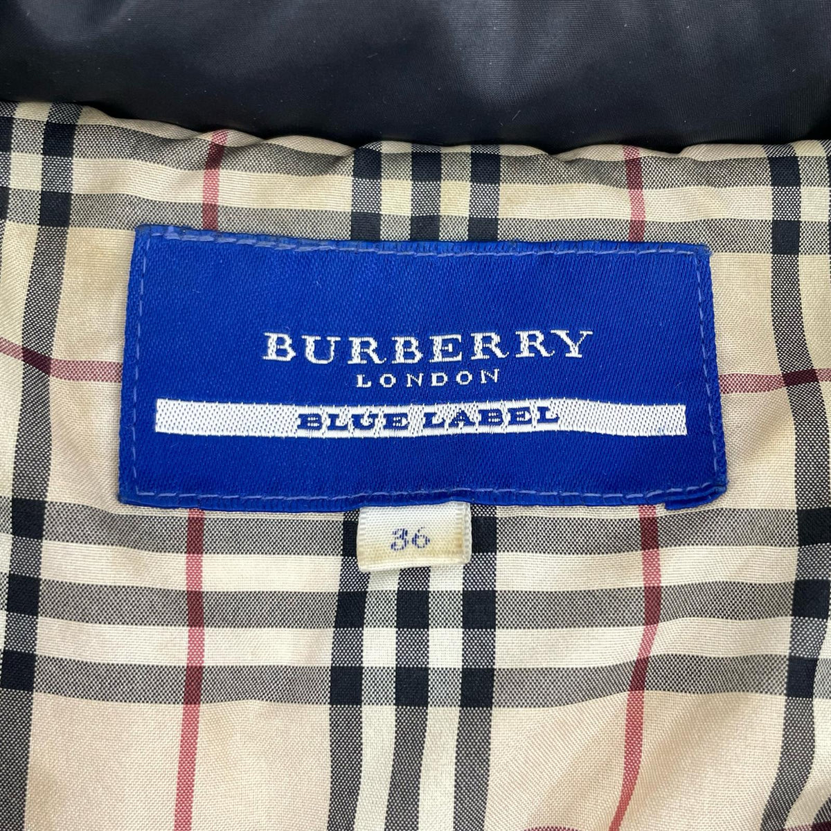 【中古】BURBERRY BLUE LABEL | バーバリーブルーレーベル ダウンジャケット ブラック サイズ：36【尾張小牧店】