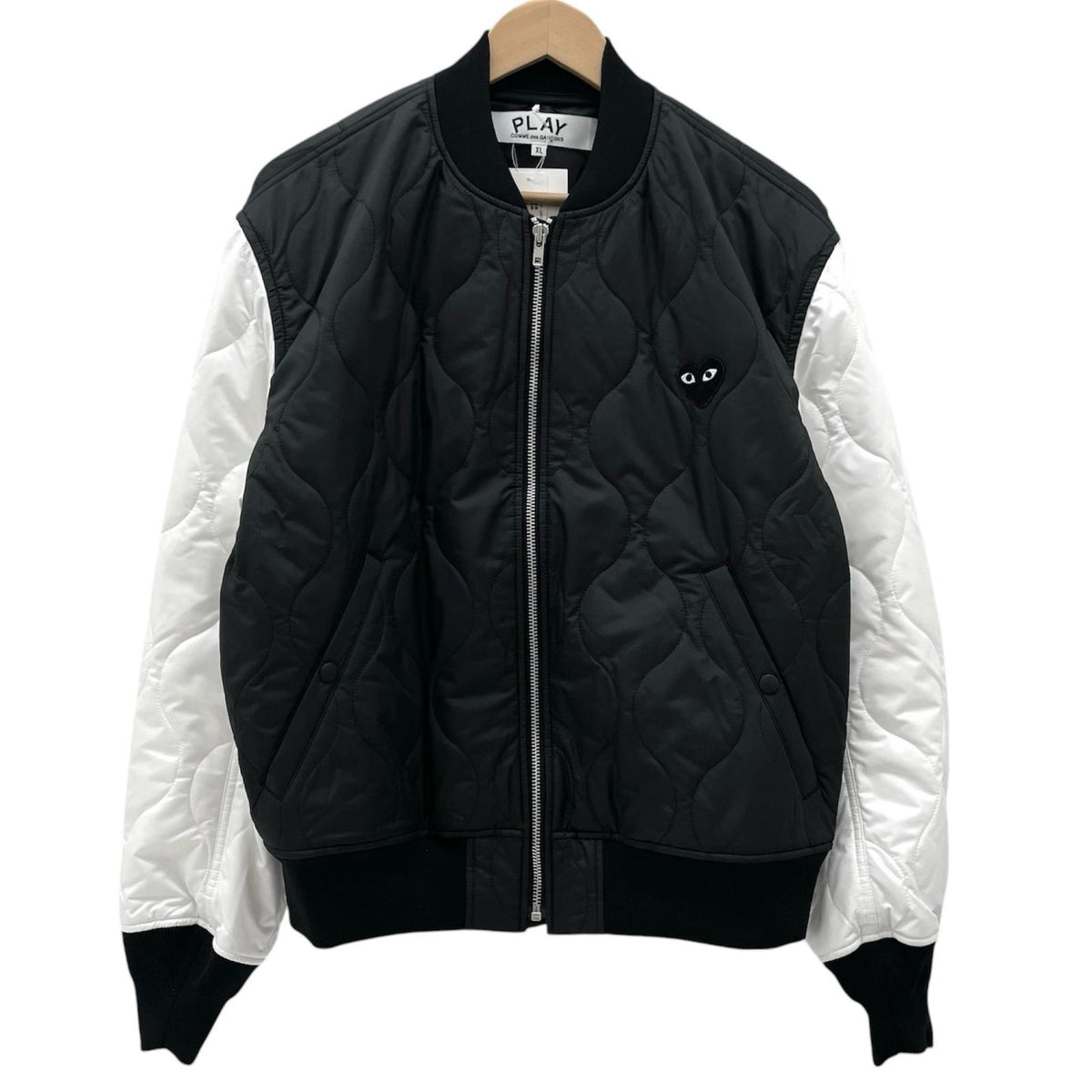 【中古】PLAY COMME des GARCONS | プレイコムデギャルソン AX-J001-051 キルティングジャケット ブラック×ホワイト サイズ：XL【尾張小牧店】