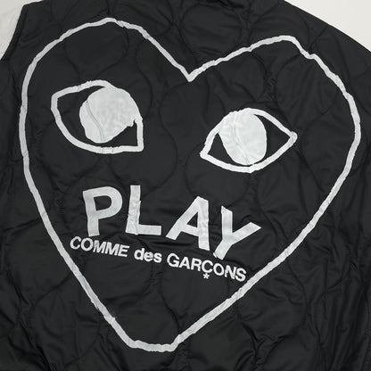 【中古】PLAY COMME des GARCONS | プレイコムデギャルソン AX-J001-051 キルティングジャケット ブラック×ホワイト サイズ：XL【尾張小牧店】