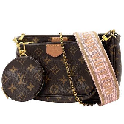 【中古】LOUIS VUITTON | ルイ・ヴィトン ミュルティ ポシェット アクセソワール モノグラム 2way 3way ショルダーバッグ M44840 ブラウン ローズクレール【尾張小牧店】