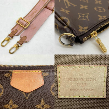 【中古】LOUIS VUITTON | ルイ・ヴィトン ミュルティ ポシェット アクセソワール モノグラム 2way 3way ショルダーバッグ M44840 ブラウン ローズクレール【尾張小牧店】