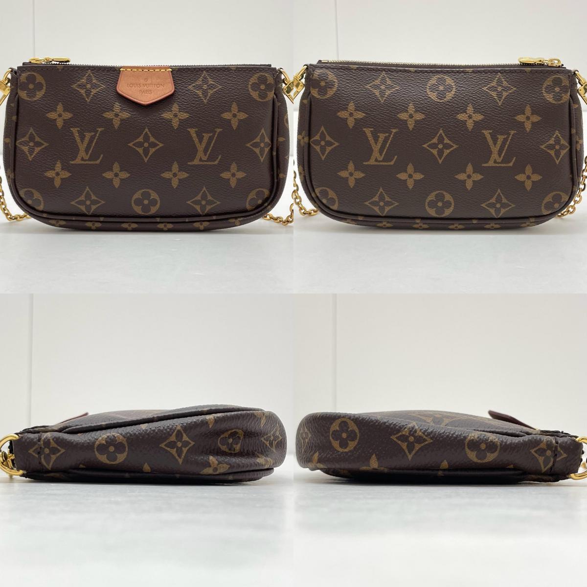 【中古】LOUIS VUITTON | ルイ・ヴィトン ミュルティ ポシェット アクセソワール モノグラム 2way 3way ショルダーバッグ M44840 ブラウン ローズクレール【尾張小牧店】