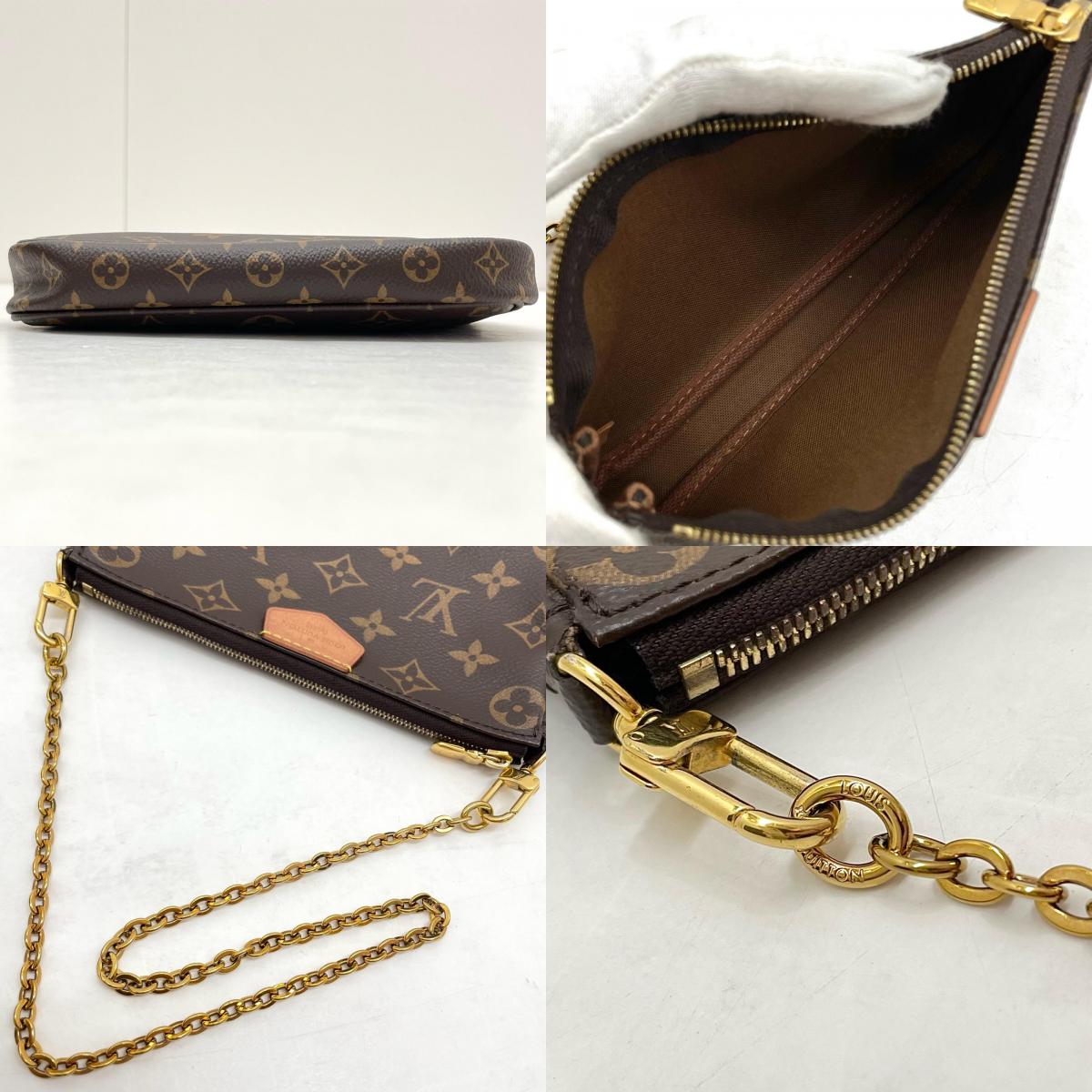 【中古】LOUIS VUITTON | ルイ・ヴィトン ミュルティ ポシェット アクセソワール モノグラム 2way 3way ショルダーバッグ M44840 ブラウン ローズクレール【尾張小牧店】