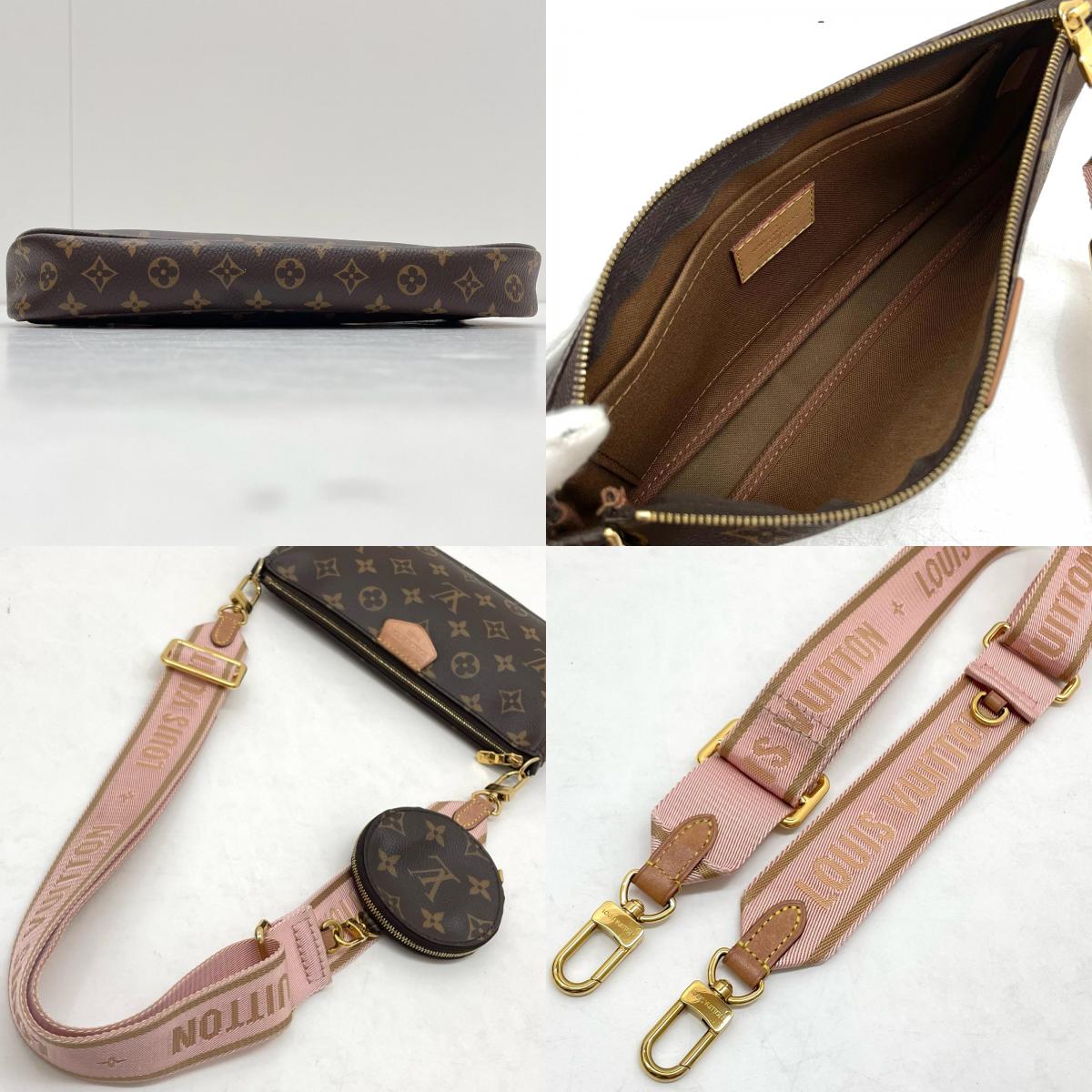 【中古】LOUIS VUITTON | ルイ・ヴィトン ミュルティ ポシェット アクセソワール モノグラム 2way 3way ショルダーバッグ M44840 ブラウン ローズクレール【尾張小牧店】