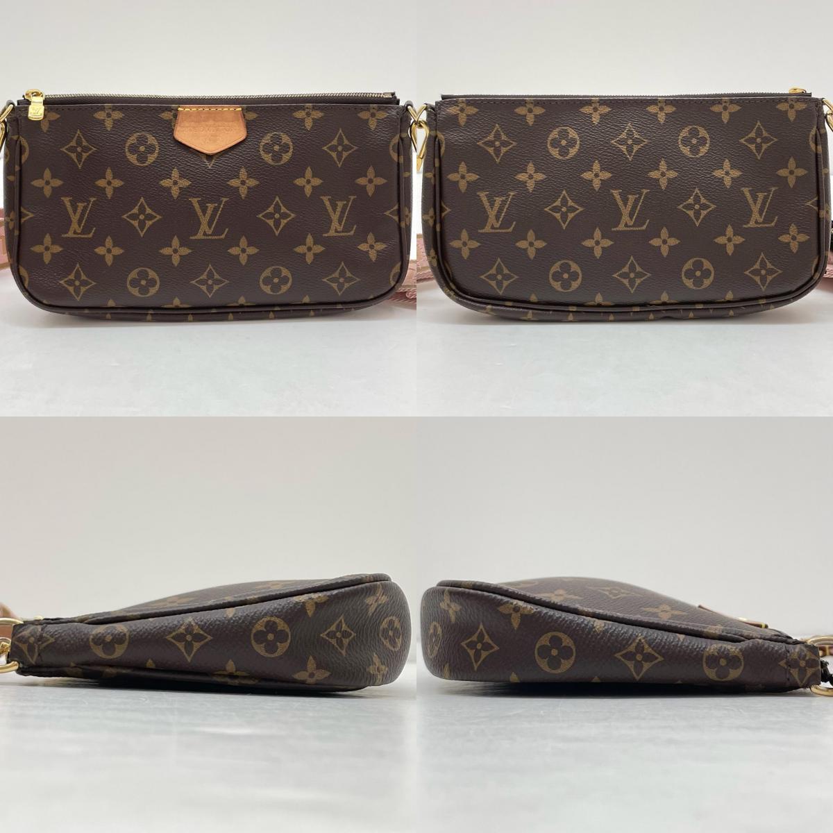 【中古】LOUIS VUITTON | ルイ・ヴィトン ミュルティ ポシェット アクセソワール モノグラム 2way 3way ショルダーバッグ M44840 ブラウン ローズクレール【尾張小牧店】