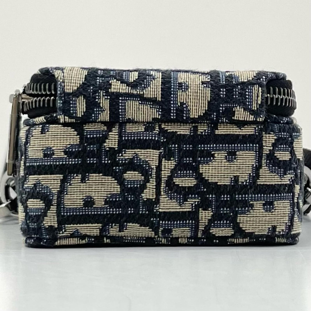 【中古】Christian Dior | クリスチャンディオール オブリーク ライダー マイクロ ポーチ ジャガード ショルダーバッグ ネイビー【尾張小牧店】