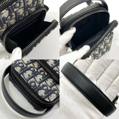 【中古】Christian Dior | クリスチャンディオール オブリーク ライダー マイクロ ポーチ ジャガード ショルダーバッグ ネイビー【尾張小牧店】