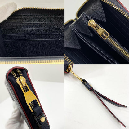 【中古】LOUIS VUITTON | ルイ・ヴィトン ジッピーウォレット モノグラム アンプラント マリーヌルージュ ラウンドファスナー 長財布 M62121 ネイビー【尾張小牧店】