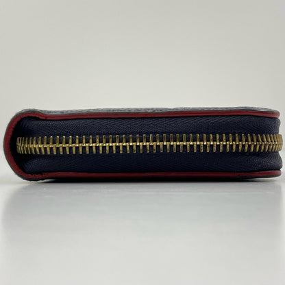 【中古】LOUIS VUITTON | ルイ・ヴィトン ジッピーウォレット モノグラム アンプラント マリーヌルージュ ラウンドファスナー 長財布 M62121 ネイビー【尾張小牧店】