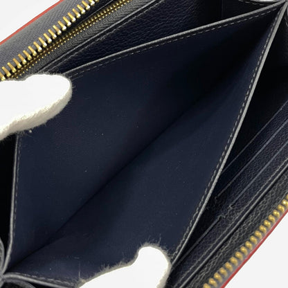 【中古】LOUIS VUITTON | ルイ・ヴィトン ジッピーウォレット モノグラム アンプラント マリーヌルージュ ラウンドファスナー 長財布 M62121 ネイビー【尾張小牧店】