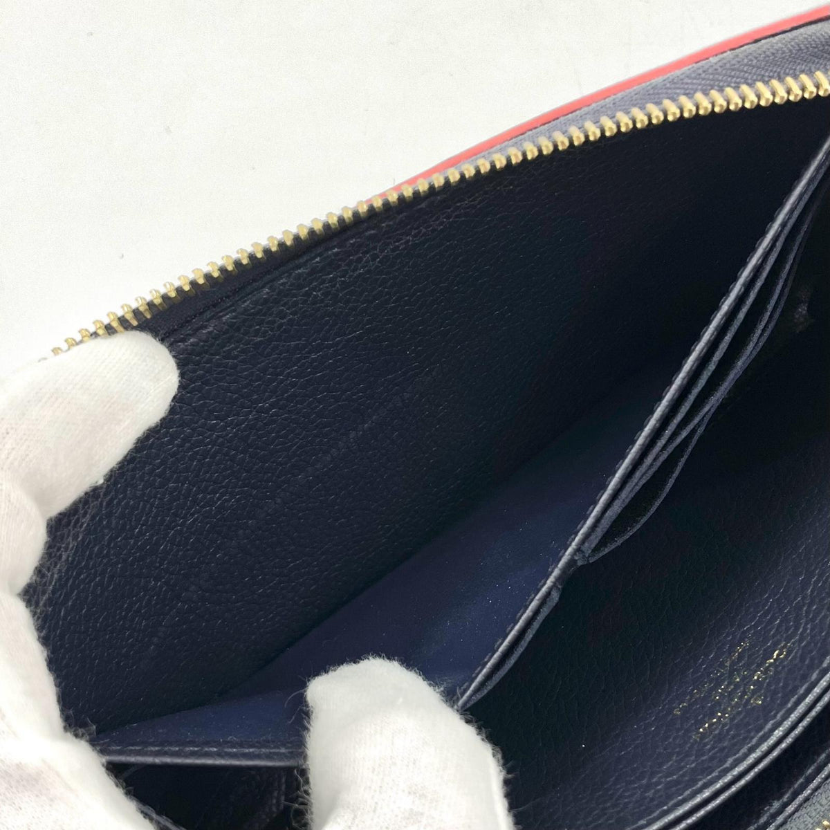 【中古】LOUIS VUITTON | ルイ・ヴィトン ジッピーウォレット モノグラム アンプラント マリーヌルージュ ラウンドファスナー 長財布 M62121 ネイビー【尾張小牧店】