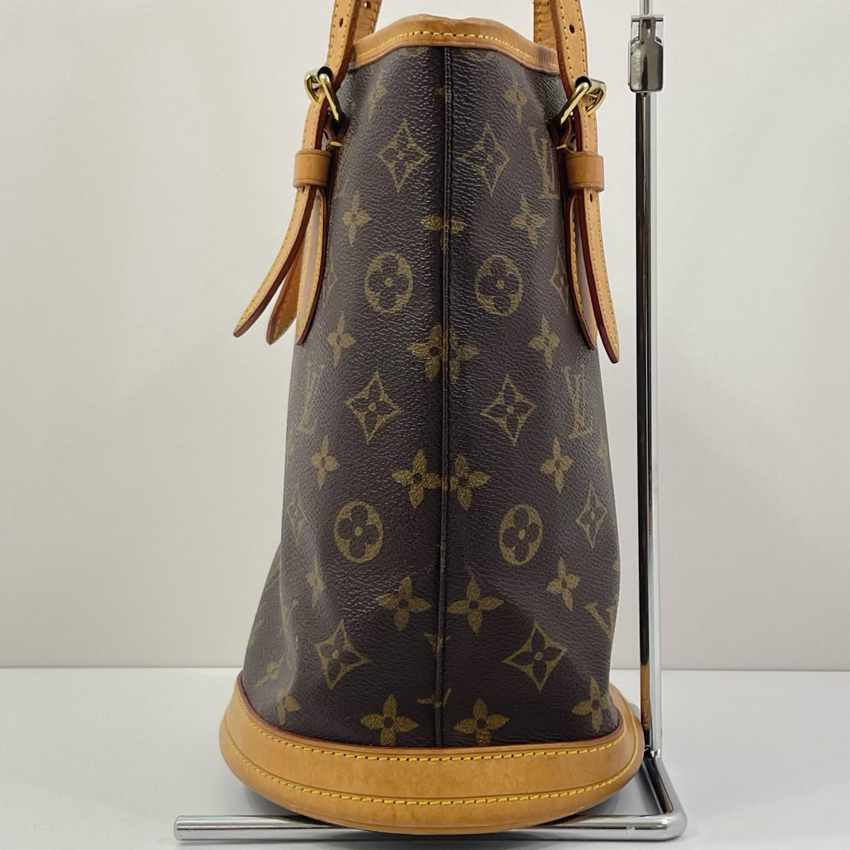 【中古】LOUIS VUITTON | ルイ・ヴィトン バケットPM モノグラム キャンバス トートバッグ M42238 ブラウン【尾張小牧店】