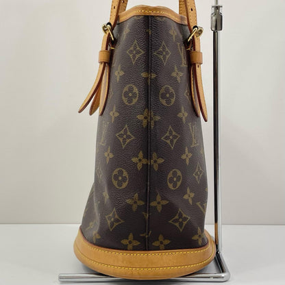【中古】LOUIS VUITTON | ルイ・ヴィトン バケットPM モノグラム キャンバス トートバッグ M42238 ブラウン【尾張小牧店】