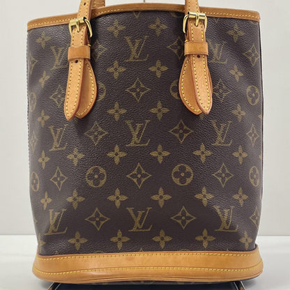【中古】LOUIS VUITTON | ルイ・ヴィトン バケットPM モノグラム キャンバス トートバッグ M42238 ブラウン【尾張小牧店】
