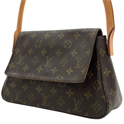 【中古】LOUIS VUITTON | ルイ・ヴィトン ミニ ルーピング モノグラム ハンドバッグ トートバッグ ワンショルダー M51147 ブラウン【尾張小牧店】