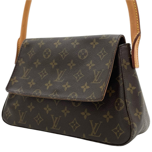 【中古】LOUIS VUITTON | ルイ・ヴィトン ミニ ルーピング モノグラム ハンドバッグ トートバッグ ワンショルダー M51147 ブラウン【尾張小牧店】