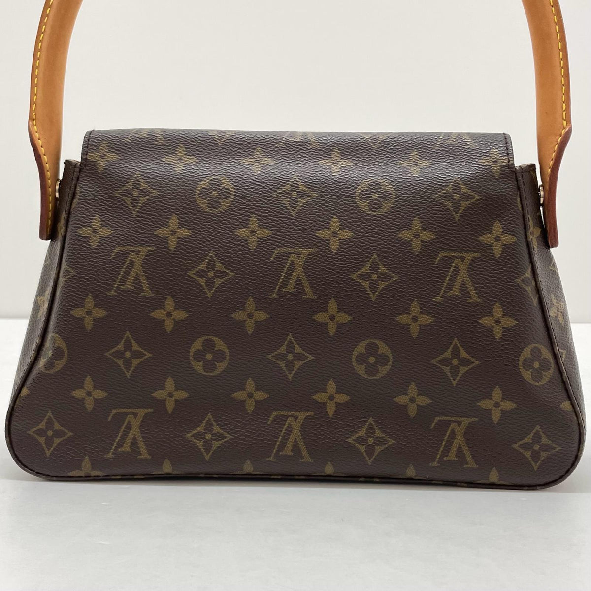 【中古】LOUIS VUITTON | ルイ・ヴィトン ミニ ルーピング モノグラム ハンドバッグ トートバッグ ワンショルダー M51147 ブラウン【尾張小牧店】